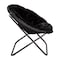 Flash Furniture BlackBlack Faux Fur Folding Saucer Chair FV-FMC-025-BK-BK-GG - alternate 8